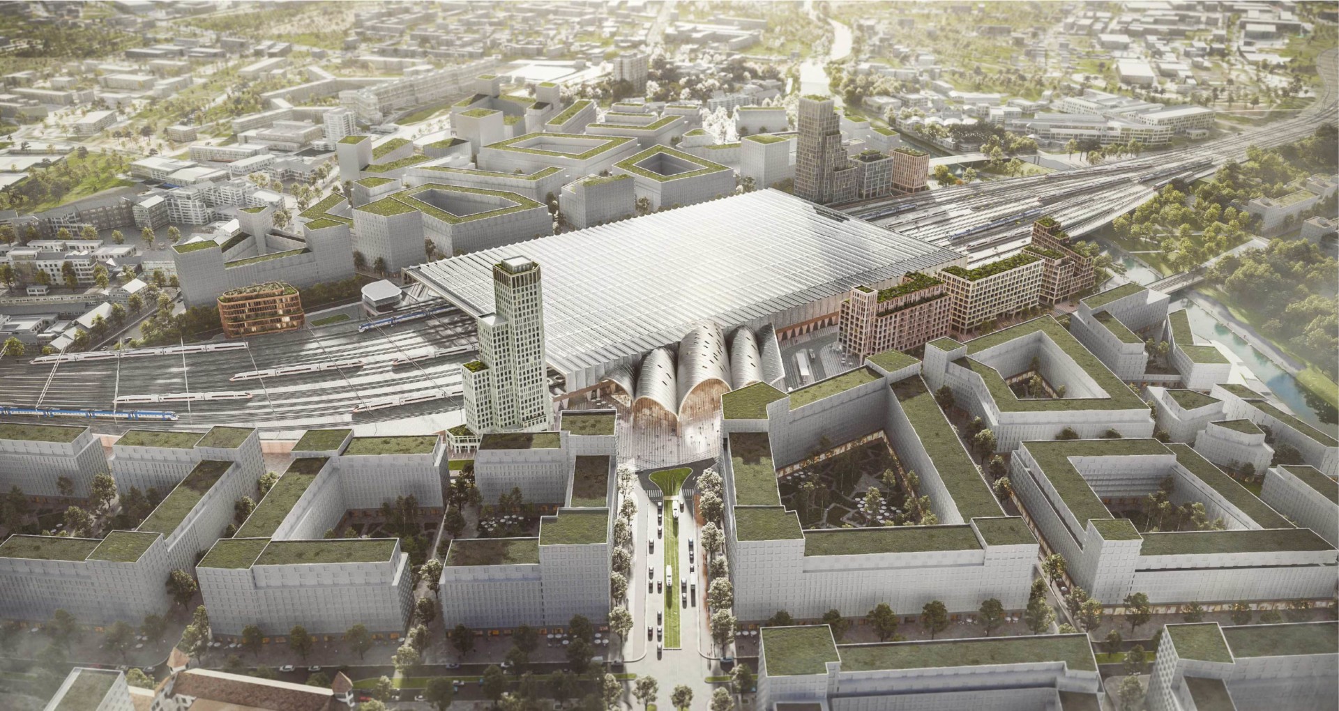 Nové hlavní nádraží Brno — vizualizace
